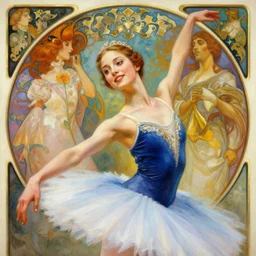 a beautiful elegant young ballerina, octane render, vivid colors, artstation, painting by artgerm, face by wlop, by greg rutkowski, by jeremy mann, by alphonse mucha, by boris vallejo.