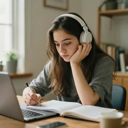 lo - fi girl studying
