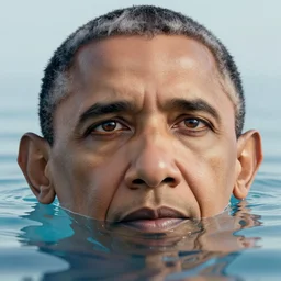 obama's eyes reflecting water, octane render, 3 d digital art by beeple, unreal engine 5, award winning, refraction, reflection
