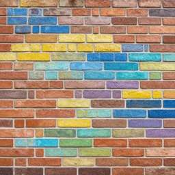 multicolor painted brick texture