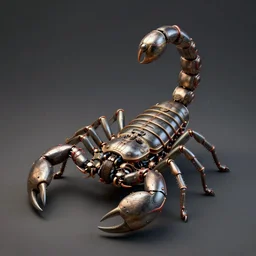steampunk robot scorpion, 3 d model, unreal engine realistic render, 8 k, micro detail, intricate, elegant, highly detailed, centered, digital painting, artstation, smooth, sharp focus, illustration, artgerm, tomasz alen kopera, wlop