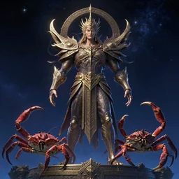 celestial still frame from'gods vs celestials'mcu movie, ancient mythological ornate god killer construct by hidetaka miyazaki, doom eternal crab demon by beksinski and jakub rozalski