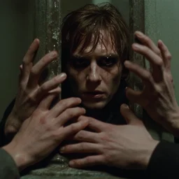 the scary hand around the corner, film still from the movie directed by denis villeneuve and david cronenberg with art direction by h. r. giger and bernie wrightson, close up