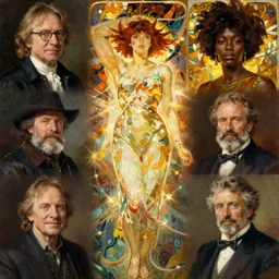 neil young, portrait painting by richard schmid, anthony van dyck, kehinde wiley, thomas moran, maxfield parrish, studio ghibli, loish, alphonse mucha, fashion photography