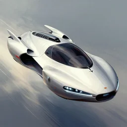 A futuristic flying car, concept art, Syd Mead, detailed, sci-fi