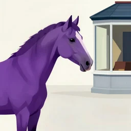 a purple horses, in the style of beksinski, parts by edward hopper, parts by rodcenko, parts by yue minjun, intricate and epic composition, red by caravaggio, insanely quality, highly detailed, masterpiece, red light, artstation, 4 k