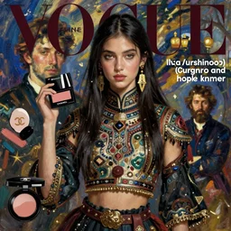 shaman mage mage, digital concept art illustration by ilya kuvshinov and artgerm, vogue japan women's fashion beauty celebrity magazine, chanel makeup, john singer sargent, impressionist oil on canvas painting, trending on artstation, crop top, intricate