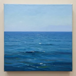 painting of a beautiful photorealistic ocean, oil on canvas