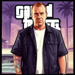 gta cover art with larry david