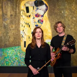 Melissa Auf der Maur playing by Kent Williams and Gustav Klimt