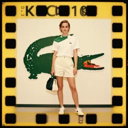 emma watson, full body view, extreme far view, lacoste advertising, kodak gold 2 0 0, 5 0 mm,