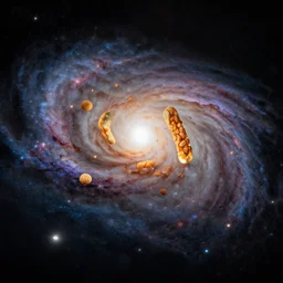 Hubble Space Telescope photograph of a galaxy composed of snack foods -6