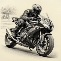 Ghostrider pencil drawing hyper realistic 4K quality
