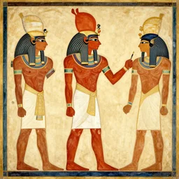 dave strider in the style of ancient egyptian artwork