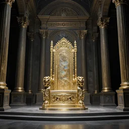 by greg rutkowski, a majestic throne room, at the dawn of time, glass paint, overglaze, ornament, time - lapse, photojournalism, wide angle, perspective, double - exposure, light, tones of black in background, ultra - hd, super - resolution, massive scale, symmetrical