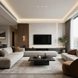 living room, postmodern design