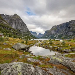 Beautiful Norwegian landscape, HDR, Realistic, 8K