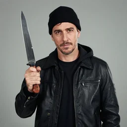 markiplier with knife, portrait