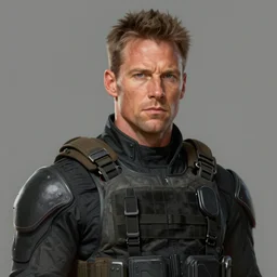 portrait of a man by greg rutkowski, he looks like michael biehn, he is wearing a tactical superhero gear, highly detailed portrait, digital painting, artstation, concept art, smooth, sharp foccus ilustration, artstation hq