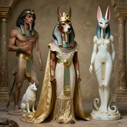 basset editorial, ancient egyptian haute couture by neri oxman, still frame from'gods annihilation'( 2 0 3 3 ) by guillermo del toro, opal goddess kitsune sculpture rendering by michelangelo, expressive editorial by malczewski