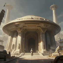 The Jedi Temple on Mandalore, Star Wars, very detailed concept art, matte painting, digital art, concept art, realistic beautiful, trending on Artstation, Greg Rutkowski
