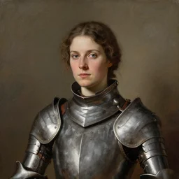 an upper body portrait of a female knight, by Edgar Maxence and Ross Tran and Michael Whelan