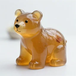 a photo of a bear made out of gelatin