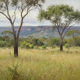 A photorealistic painting of Karkloof Nature Reserve