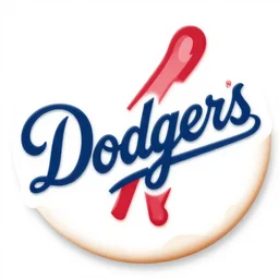 dodgers logo as a pizza