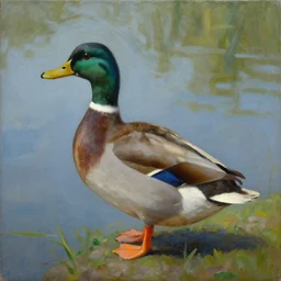 a duck on the prowl oil painting octavio ocampo