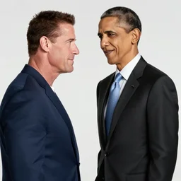 john cena with obama, he can't see him