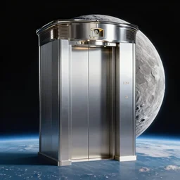 elevator to the moon, from the earth, superior quality, sharp photo, expensive camera, 8 k