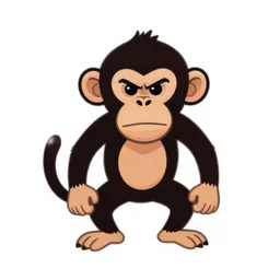 vector design, angry monkey, white background, teepublic, redbubble