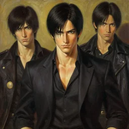 attractive male, resident evil, painting by j. c. leyendecker, yoji shinkawa, katayama bokuyo