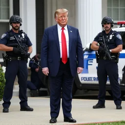 Donald Trump's maralago getting raided by the FBI, professional photography n-9