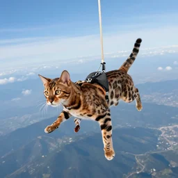 bengal cat skydiving