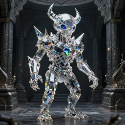 cie crystal golem in the back of a dark stone room, intricate, elegant, sharp focus, highly detailed, concept art, digital painting, aleksi briclot, giger, rutkowski, beksinski