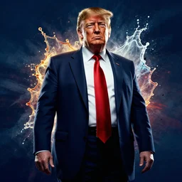 donald trump in battlefield 5 splash art movie still cinematic lighting dramatic