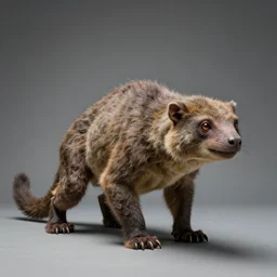 A wide angle, studio photographic portrait of a new animal discovered by scientists. It is described as the weirdest animal ever discovered.