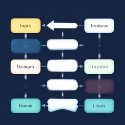 vector illustration of a linked list