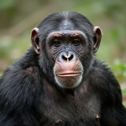 a bonobo with the face of zuckerberg