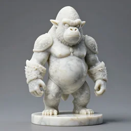 a marble sculpture of a goron from Zelda, hyperrealistic, 4k