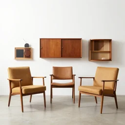a collection of mid - century modern furniture