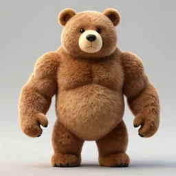 a jacked very muscular stuffed bear, product photography, highly detailed portrait, digital painting, artstation, concept art, smooth, sharp foccus ilustration, artstation hq
