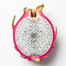 a face made of dragonfruit