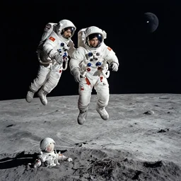 Soviet Cosmonauts landing on the moon, 1968