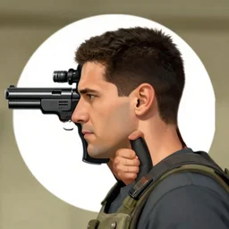 default guest profile picture with a gun