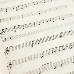 closeup of sheet music for the most amazing piece of music ever composed, highly detailed, sharp focus