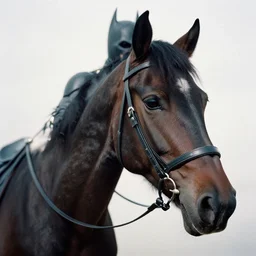 stunning film photograph of ( ( ( ( batman horse ) ) ) ), zeiss lens, aperture 1. 2