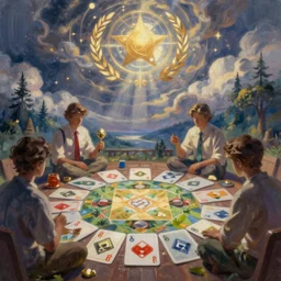 Enigma, dreamlike digital painting, card game illustration